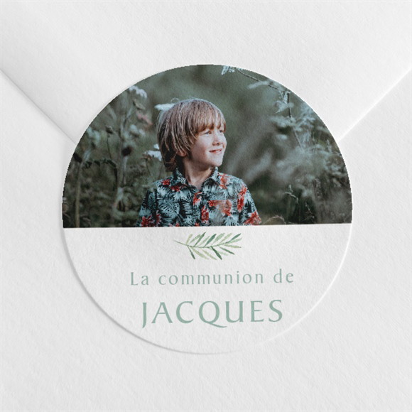 Sticker communion Végétal et dorure réf.N360463
