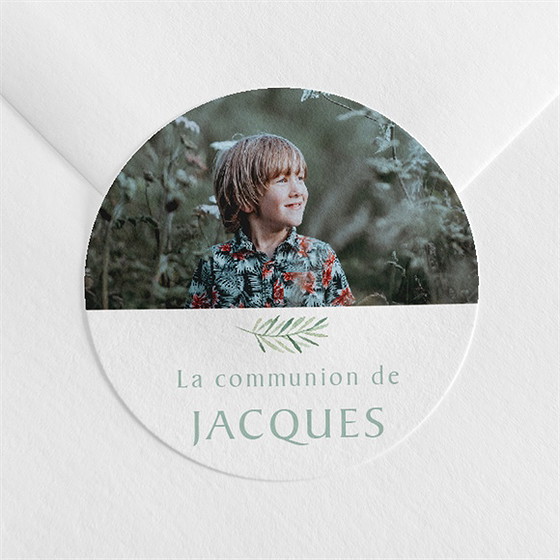 Sticker communion végétal et dorure