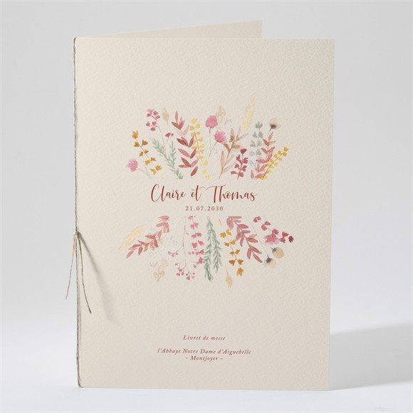 Livret de messe mariage Élégance Champêtre réf.N491283
