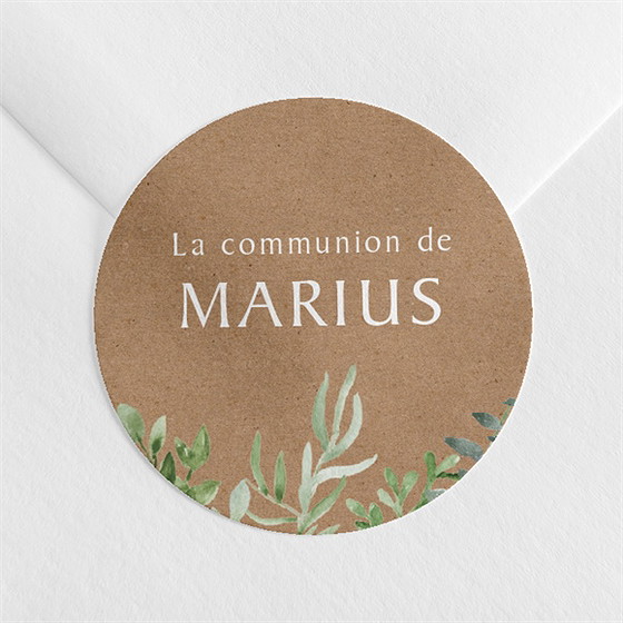 Sticker communion illustration végétale