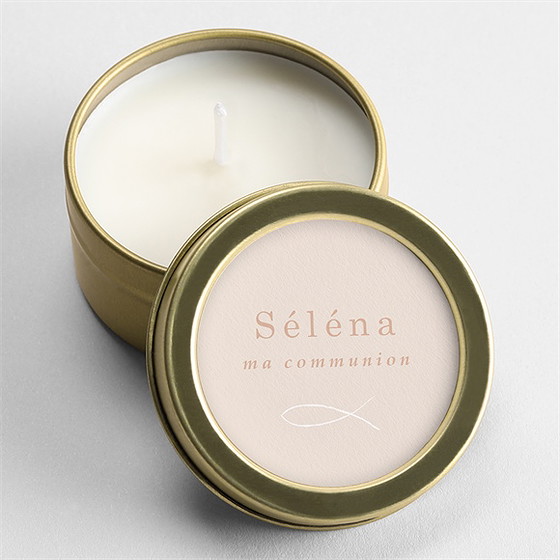 Bougie communion pourpre