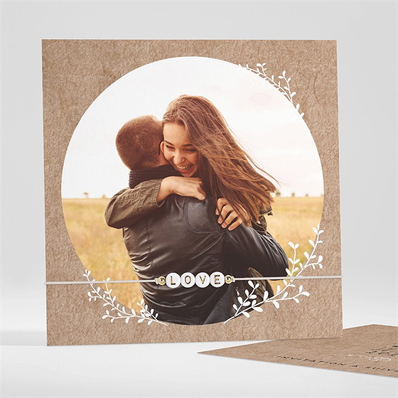 Save the Date mariage kraft en folie bracelet