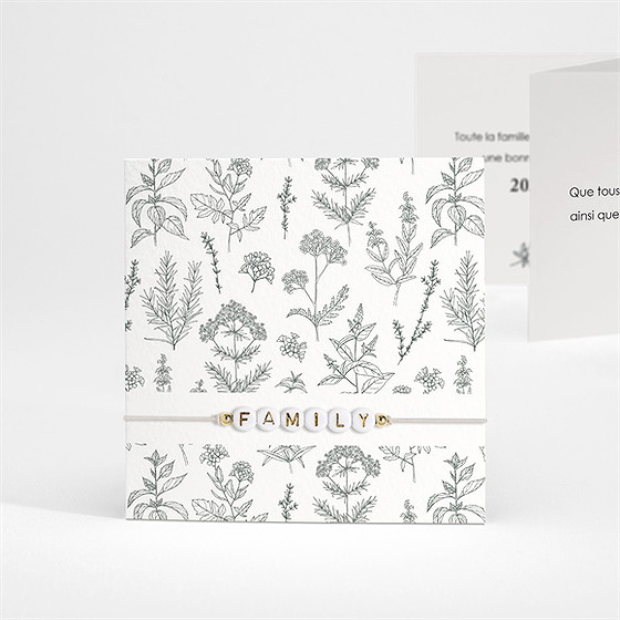 Carte de voeux belle année bracelet