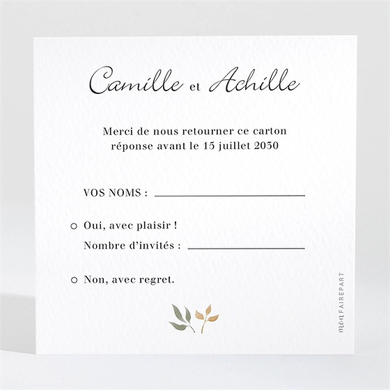 Carton réponse mariage let's dream !