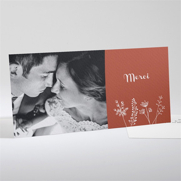 Remerciement mariage Fleurs d'automne réf.N131116