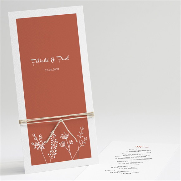 Menu mariage Fleurs d'automne réf.N221182