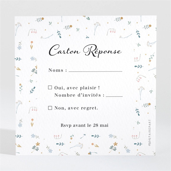 Carton réponse mariage Notre sweet Love réf.N3001786