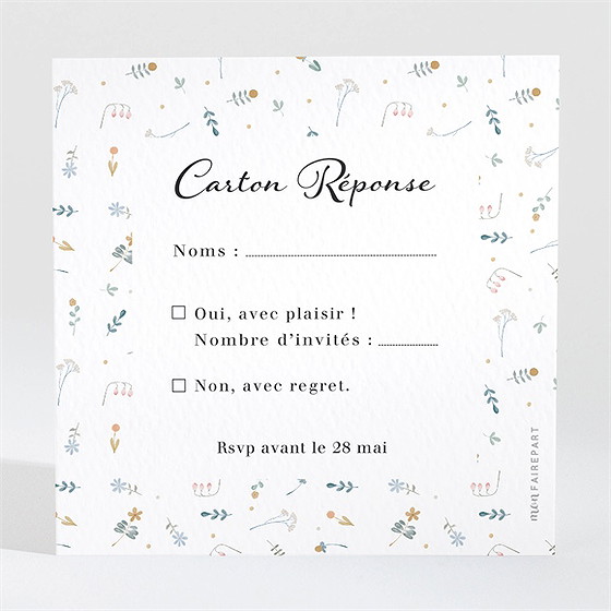 Carton réponse mariage notre sweet love