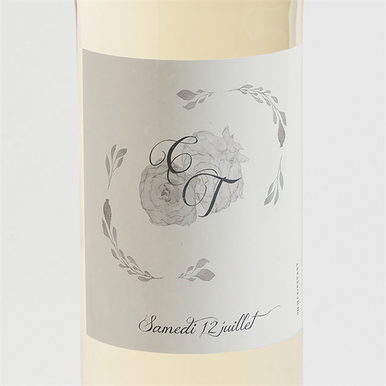 Etiquette de bouteille mariage tourbillon sentimental