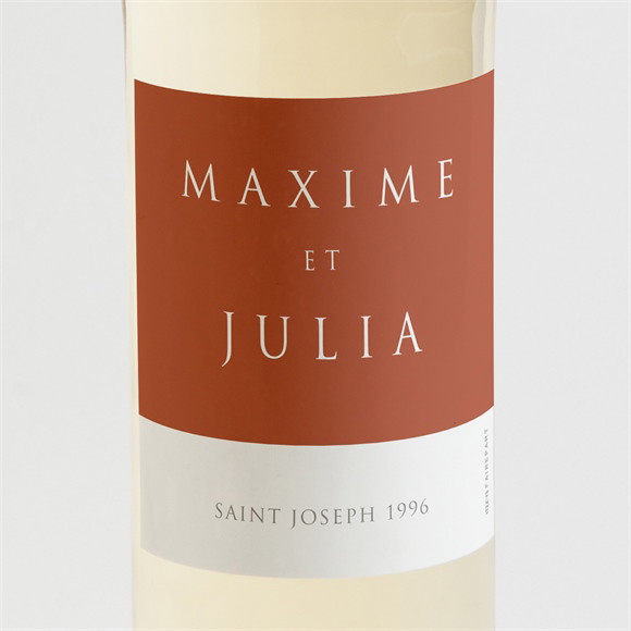 Etiquette de bouteille mariage Love bracelet réf.N3001788