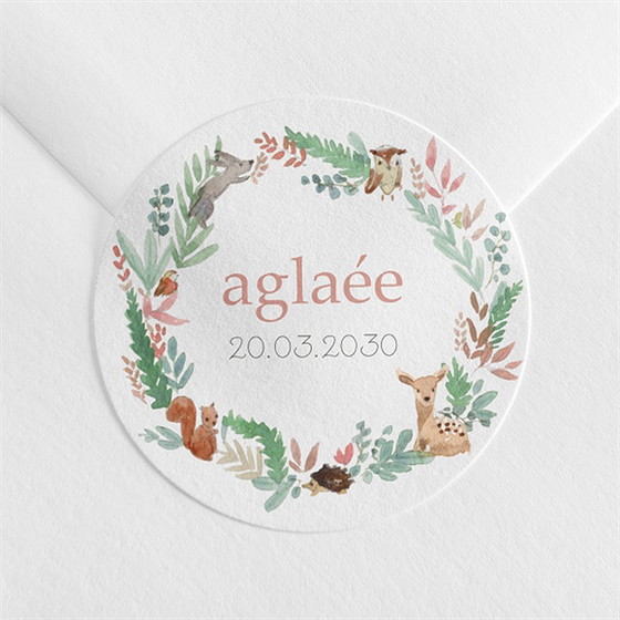 Sticker naissance jolie pampa