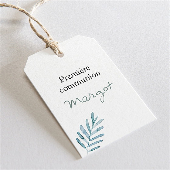 Etiquette communion aquarelle sacrée