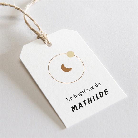 Etiquette baptême Cotillons et Serpentins réf.N291151