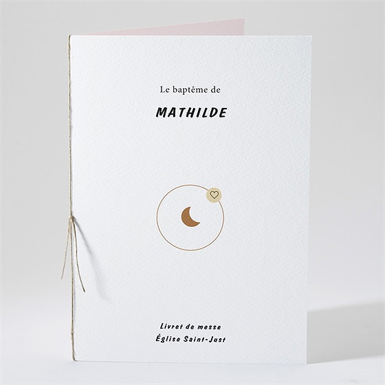 Livret de messe baptême cotillons et serpentins