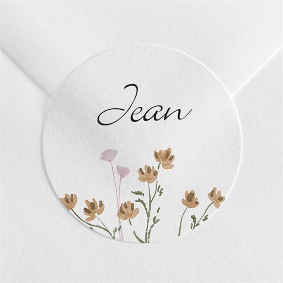 Stickers décès Bracelet et Fleurs réf.N360542