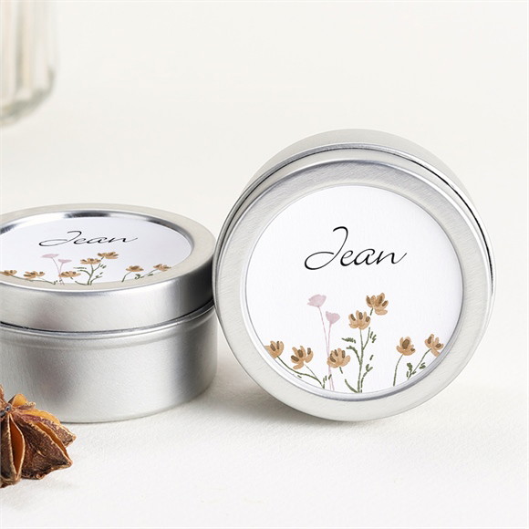 Bougie souvenir Bracelet et Fleurs réf.N360548