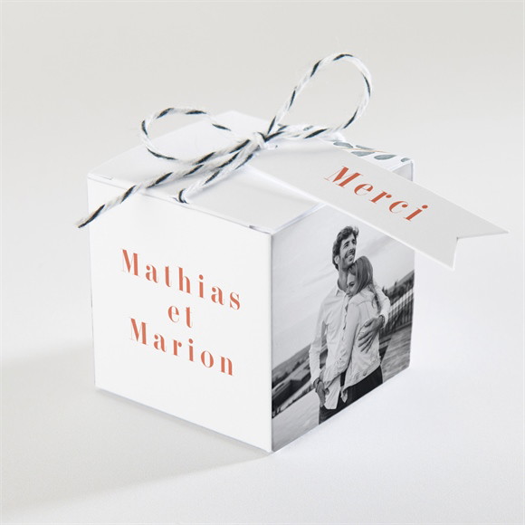 Boîte de dragées mariage Fusion réf.N340408