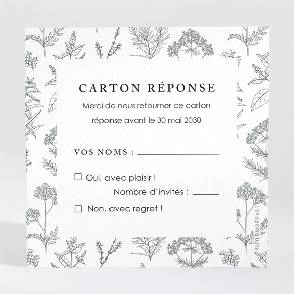 Carton réponse mariage Love & Co réf.N3001789
