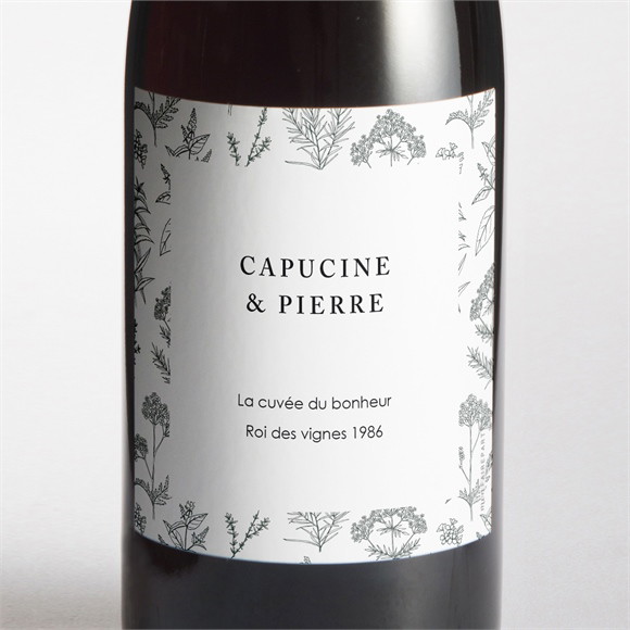 Etiquette de bouteille mariage Love & Co réf.N3001790