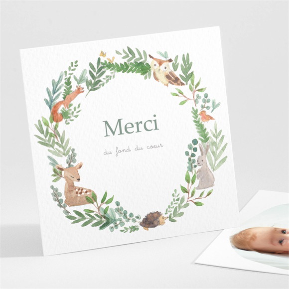 Remerciement naissance Tendre Flore réf.N301375