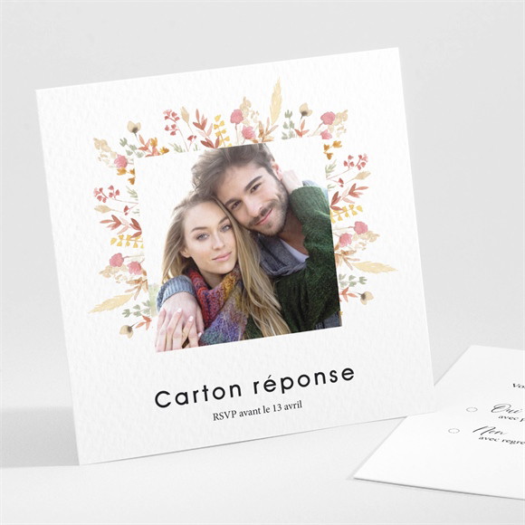 Carton réponse mariage Incandescent réf.N301349