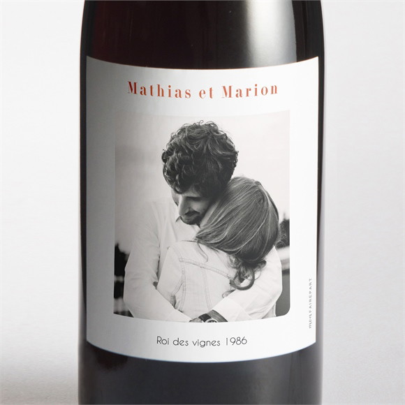 Etiquette de bouteille mariage Fusion réf.N3001792