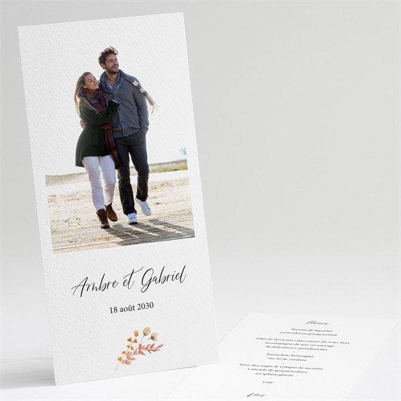 Menu mariage Incandescent réf.N221189