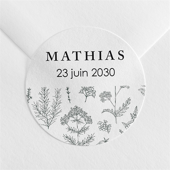 Sticker baptême voeux et jouy