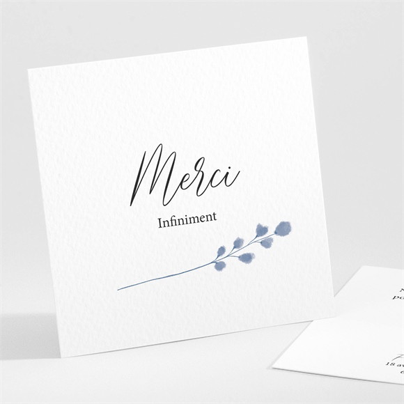 Remerciement décès Présent et Mémoire carré réf.N301376