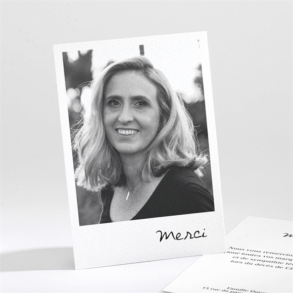 Remerciement décès Souvenir portrait réf.N211437