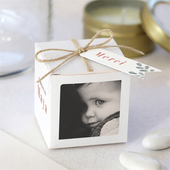 Boîte de dragées baptême Joie de la Foi réf.N340425