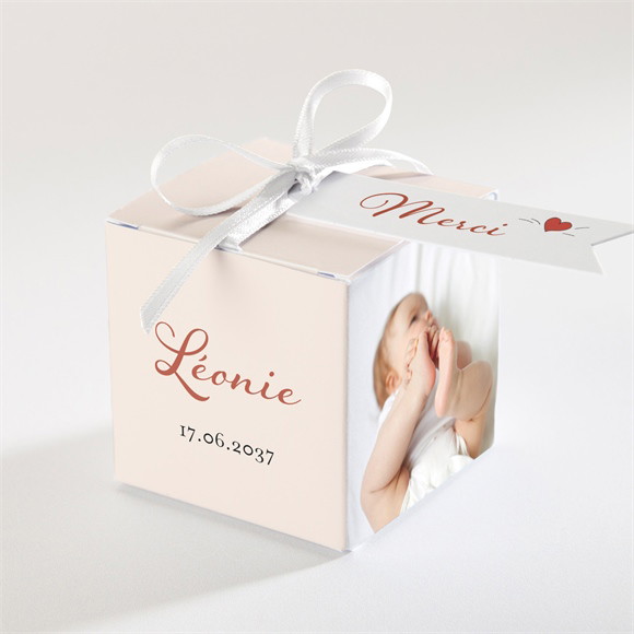 Boîte de dragées baptême Lovely Vintage réf.N340422