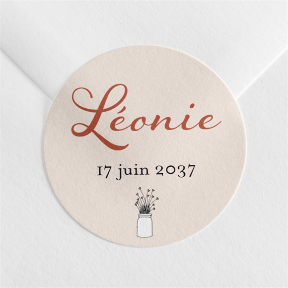 Sticker baptême Lovely Vintage réf.N360536