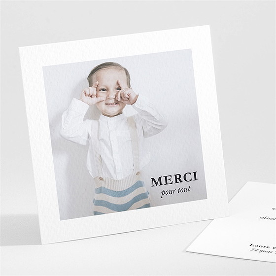 Remerciement baptême joyeuse colombe