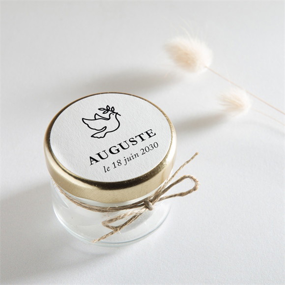 Sticker baptême Joyeuse Colombe réf.N360537