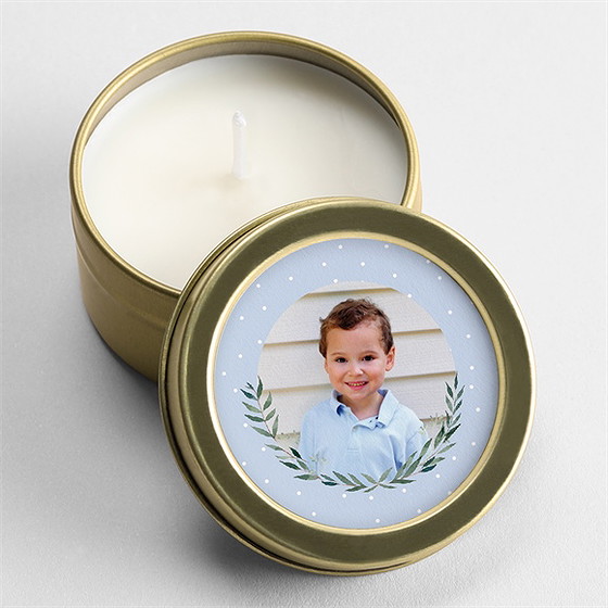 Bougie communion doux flocons