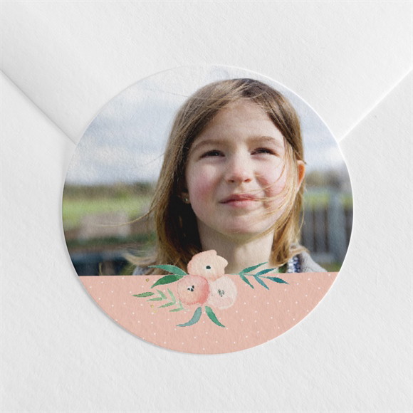 Sticker communion Rose tendre réf.N360575