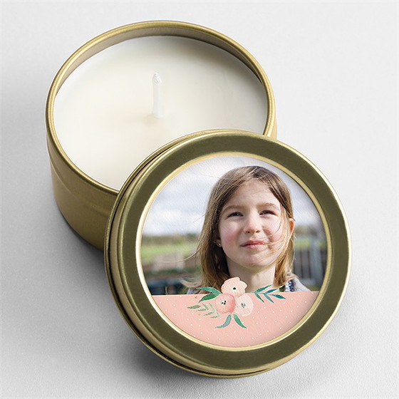 Bougie communion rose tendre