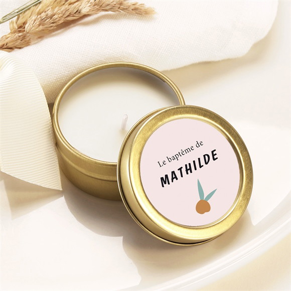 Bougie baptême Cotillons et Serpentins réf.N360631