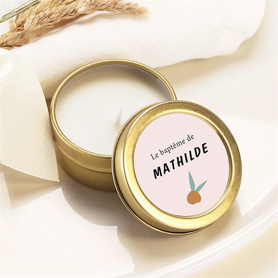 Bougie baptême cotillons et serpentins