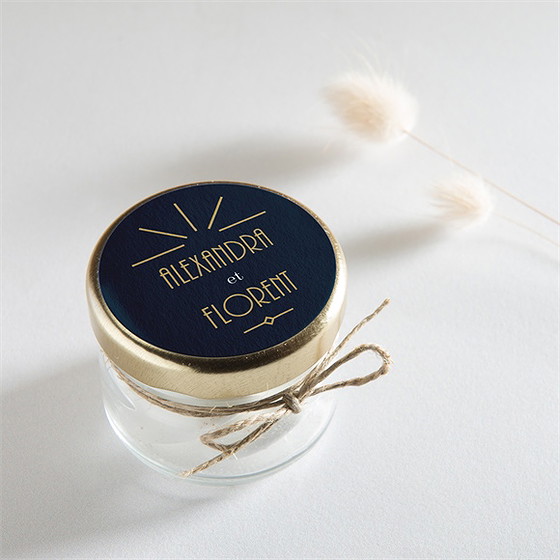 Sticker mariage art déco