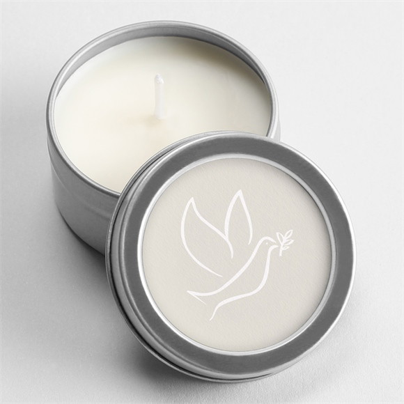 Bougie souvenir Colombe de l'Espérance réf.N360603