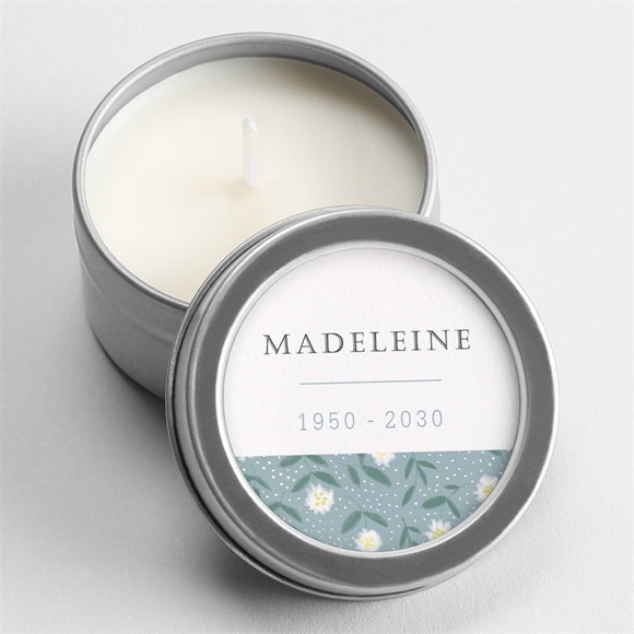 Bougie souvenir Esquisse Fleurie réf.N360618