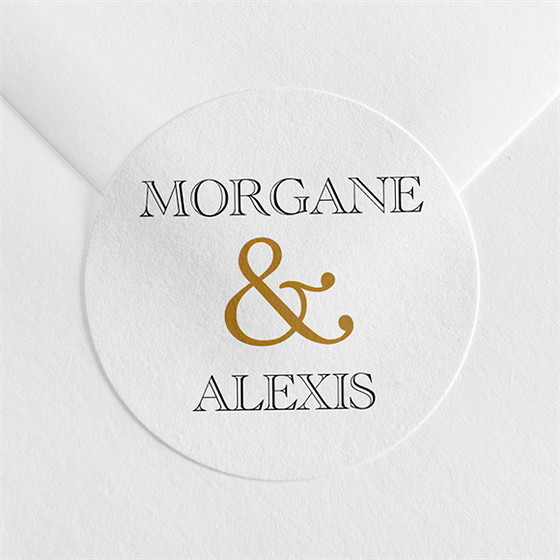 Sticker mariage lettre moderne