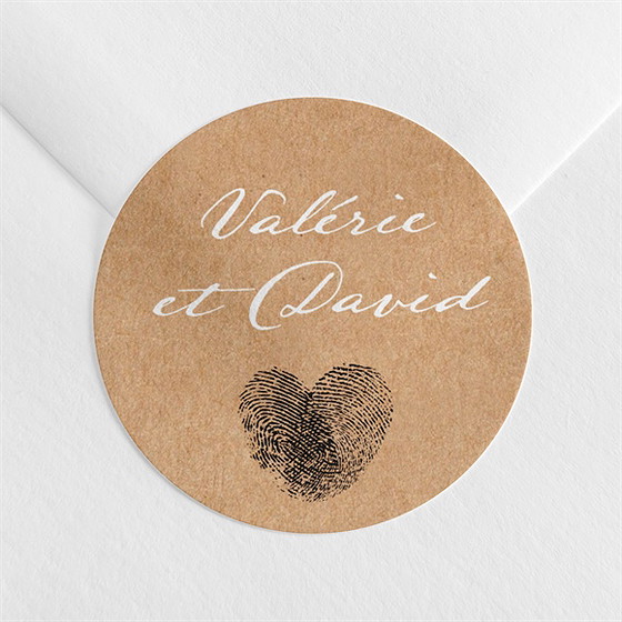 Sticker mariage coeur croisé