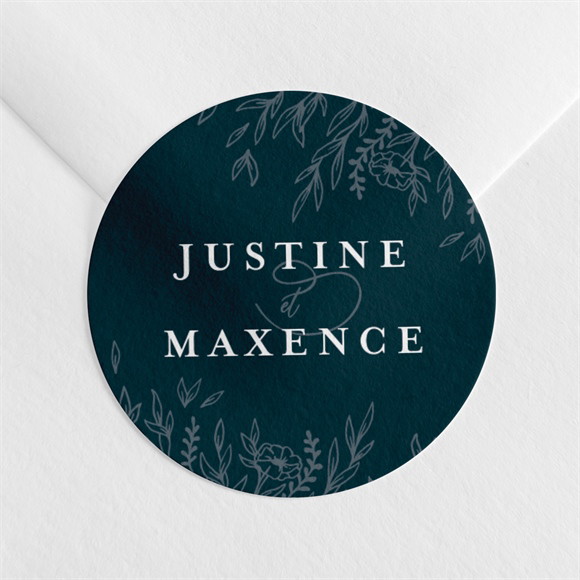 Sticker mariage Bleu Royal réf.N360664