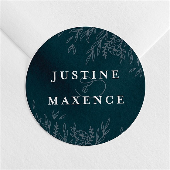 Sticker mariage bleu royal