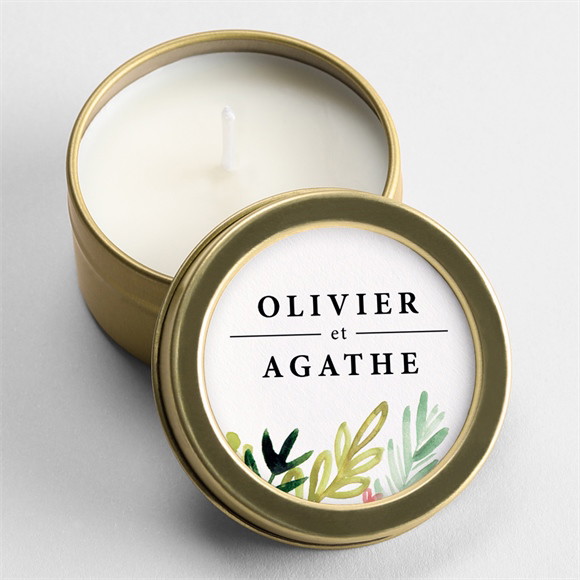 Bougie mariage Fraîcheur champêtre réf.N360667