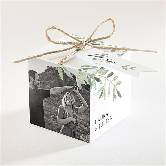 Boîte de dragées mariage le fil de notre histoire