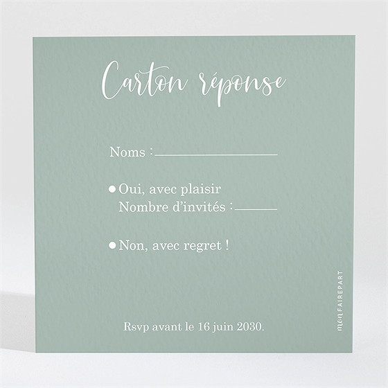 Carton réponse mariage a l'unisson